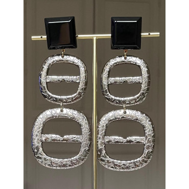 SANDRINE noir & argent - Francine BRAMLI Paris
