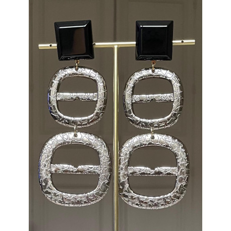 SANDRINE noir & argent - Francine BRAMLI Paris