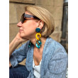 KARINA Maillons Jaune, bleu/vert & doré - Francine BRAMLI Paris