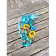 KARINA Maillons Jaune, bleu/vert & doré - Francine BRAMLI Paris