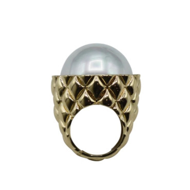 Bague DIANE Perle nacrée & dorée - Francine BRAMLI Paris