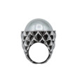 Bague DIANE Perle nacrée & argentée - Francine BRAMLI Paris