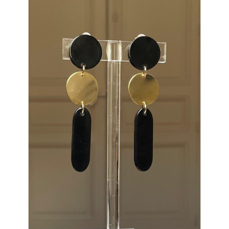 SEGOLENE noir & doré - Francine BRAMLI Paris