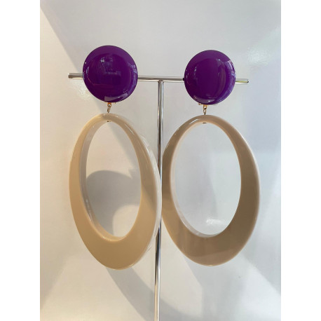 AZALEE beige & Violet - Francine BRAMLI Paris
