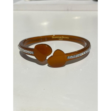 BRACELET jonc souple & cristal - Francine BRAMLI Paris