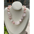 Collier DRISS rose Pierres fines - Francine BRAMLI Paris
