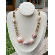 Collier YVON rose Perles de Majorque - Francine BRAMLI Paris