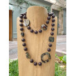 Sautoir BASTIEN Marron Écaille Onyx - FRANCINE BRAMLI Paris collier