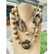 Sautoir BASTIEN Beige & Écaille Onyx - FRANCINE BRAMLI Paris collier