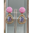 GOUTTE rose/mauve cristal - Francine BRAMLI Paris