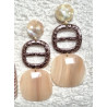 SANAE beige & doré rosé - Francine BRAMLI Paris