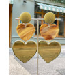 LOVE coeurs kaki - Francine BRAMLI Paris