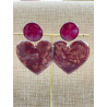 LOVE coeurs bordeaux - Francine BRAMLI Paris