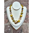Collier SÉKOU perles kaki & Agate - FRANCINE BRAMLI Paris