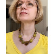 Collier SÉKOU perles kaki & Agate - FRANCINE BRAMLI Paris