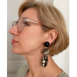 PLUME LG écaille onyx - Francine BRAMLI Paris
