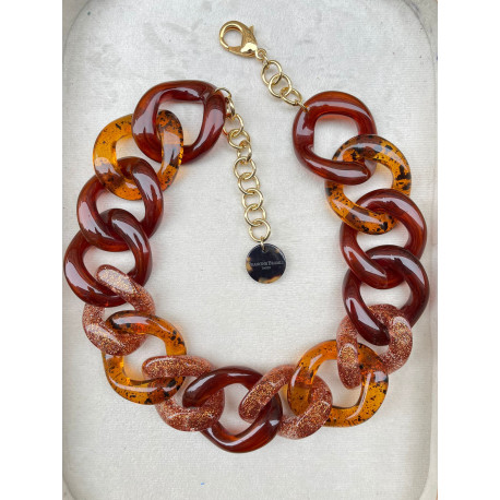 Collier FREDDY Maillons ambre - FRANCINE BRAMLI Paris