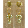 PRISCA Perles de Majorque, vert kaki - Francine BRAMLI Paris