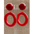 MILA Créoles rouge - Francine BRAMLI Paris