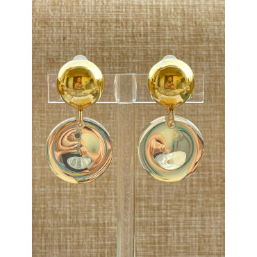 CLARA miroir champagne - Francine BRAMLI Paris