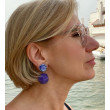KIOSQUE Violet perle Cabochon moiré - Francine BRAMLI Paris