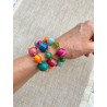 Bracelet STEEVE multicolore pierres fines - Francine BRAMLI Paris