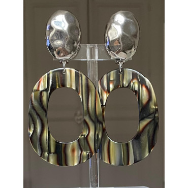 HABANERO Écaille onyx & argenté - Francine BRAMLI Paris