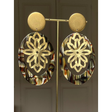 LA SOMPTUEUSE Azalée écaille onyx - Francine BRAMLI Paris