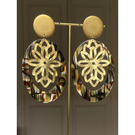 LA SOMPTUEUSE Azalée écaille onyx - Francine BRAMLI Paris