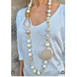 Sautoir ROBIN agate ivoire - FRANCINE BRAMLI Paris collier