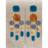 FLORETTE bleu/marron - Francine BRAMLI Paris