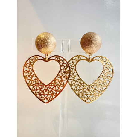 COEUR métal doré - Francine BRAMLI Paris