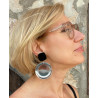 MIROIR cabochon noir - Francine BRAMLI Paris