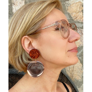 MIROIR cabochon pailleté - Francine BRAMLI Paris