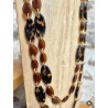 Collier EMILIO écaille & ambre 2 rangs - FRANCINE BRAMLI PARIS