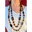Collier EMILIO écaille & ambre 2 rangs - FRANCINE BRAMLI PARIS