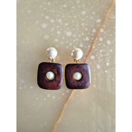 COLINE ébène et perle nacrée - Francine BRAMLI Paris