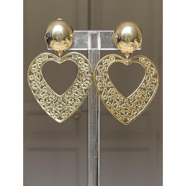 COEUR métal doré - Francine BRAMLI Paris