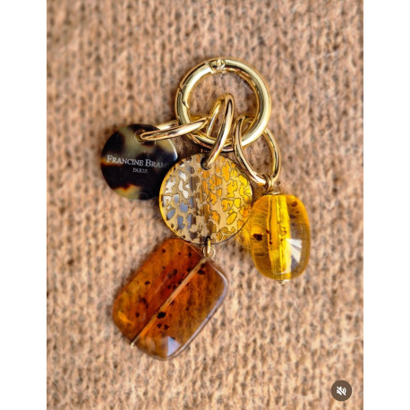 Porte-clés AMBRE - Francine BRAMLI Paris Bijou de sac