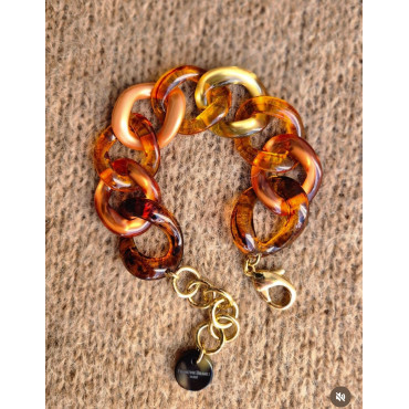 Bracelet ALEXIS maillons ambre - Francine BRAMLI Paris