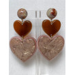 LOVE coeur double marron - Francine BRAMLI Paris