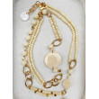 Sautoir SYDNEY ivoire & doré - FRANCINE BRAMLI Paris collier