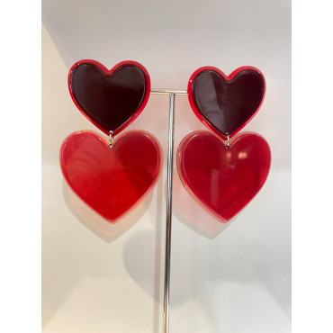 LOVELY coeur rouge bordeaux - Francine BRAMLI Paris