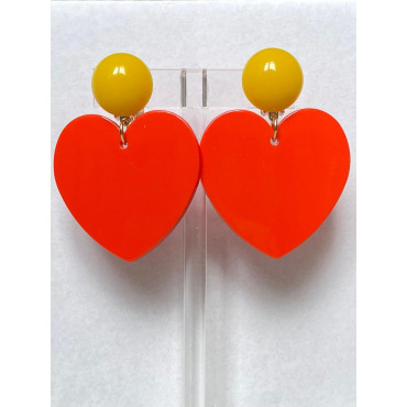 LOVE coeur orange - Francine BRAMLI Paris