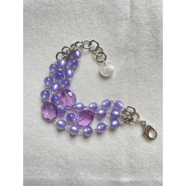 Bracelet SANDRO cristal parme - Francine BRAMLI Paris