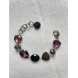 Bracelet LÉO cristal Prune/rose - Francine BRAMLI Paris