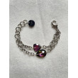 Bracelet LÉON cristal Prune/rose - Francine BRAMLI Paris
