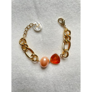 Bracelet LÉO cristal ambre - Francine BRAMLI Paris
