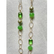 Sautoir LORIS cristal vert, perles de Majorque - FRANCINE BRAMLI Paris collier