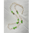 Sautoir LORIS cristal vert, perles de Majorque - FRANCINE BRAMLI Paris collier